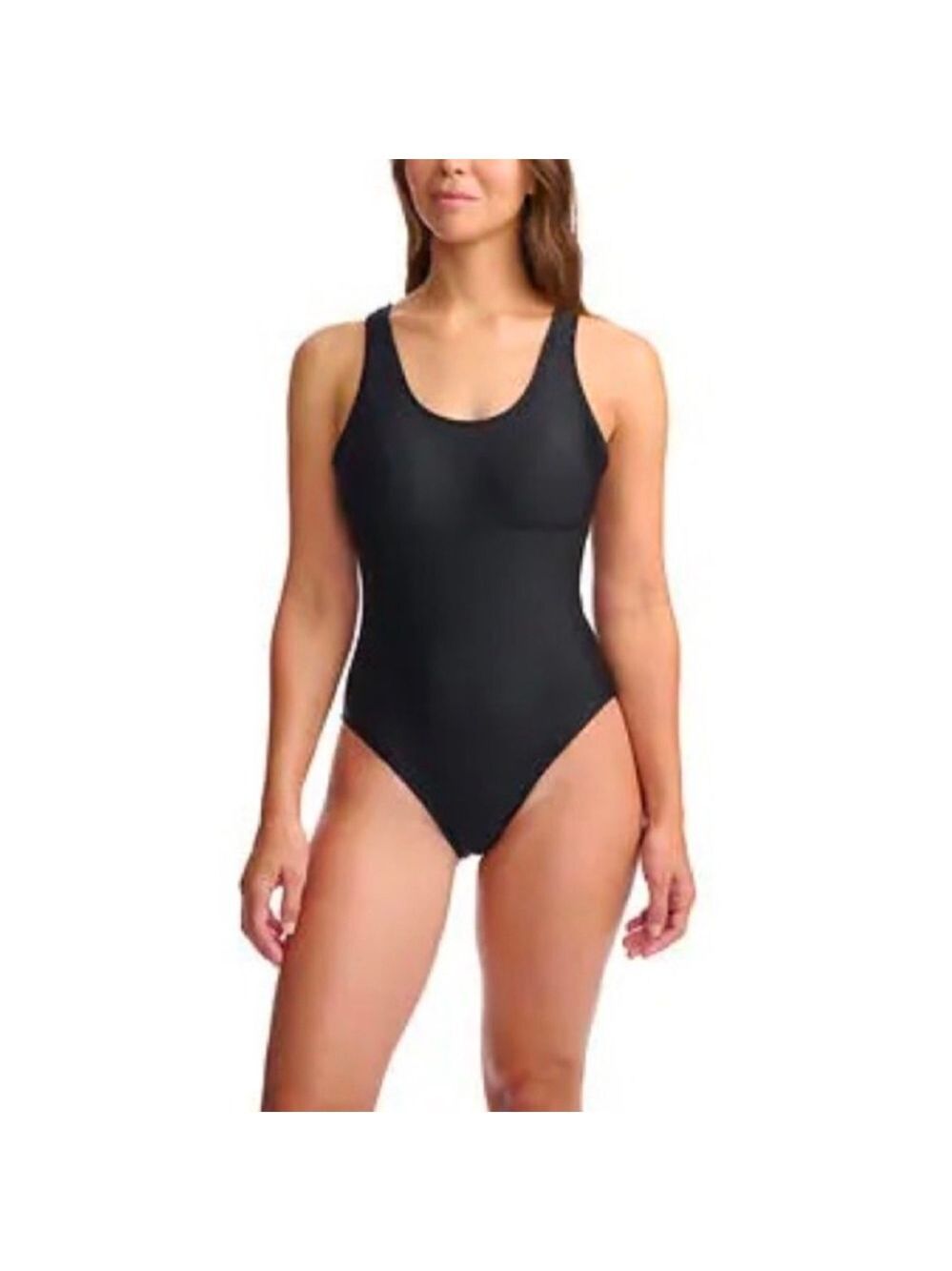 6 • Lolë • Black One Piece Swimsuit with Square Low Back